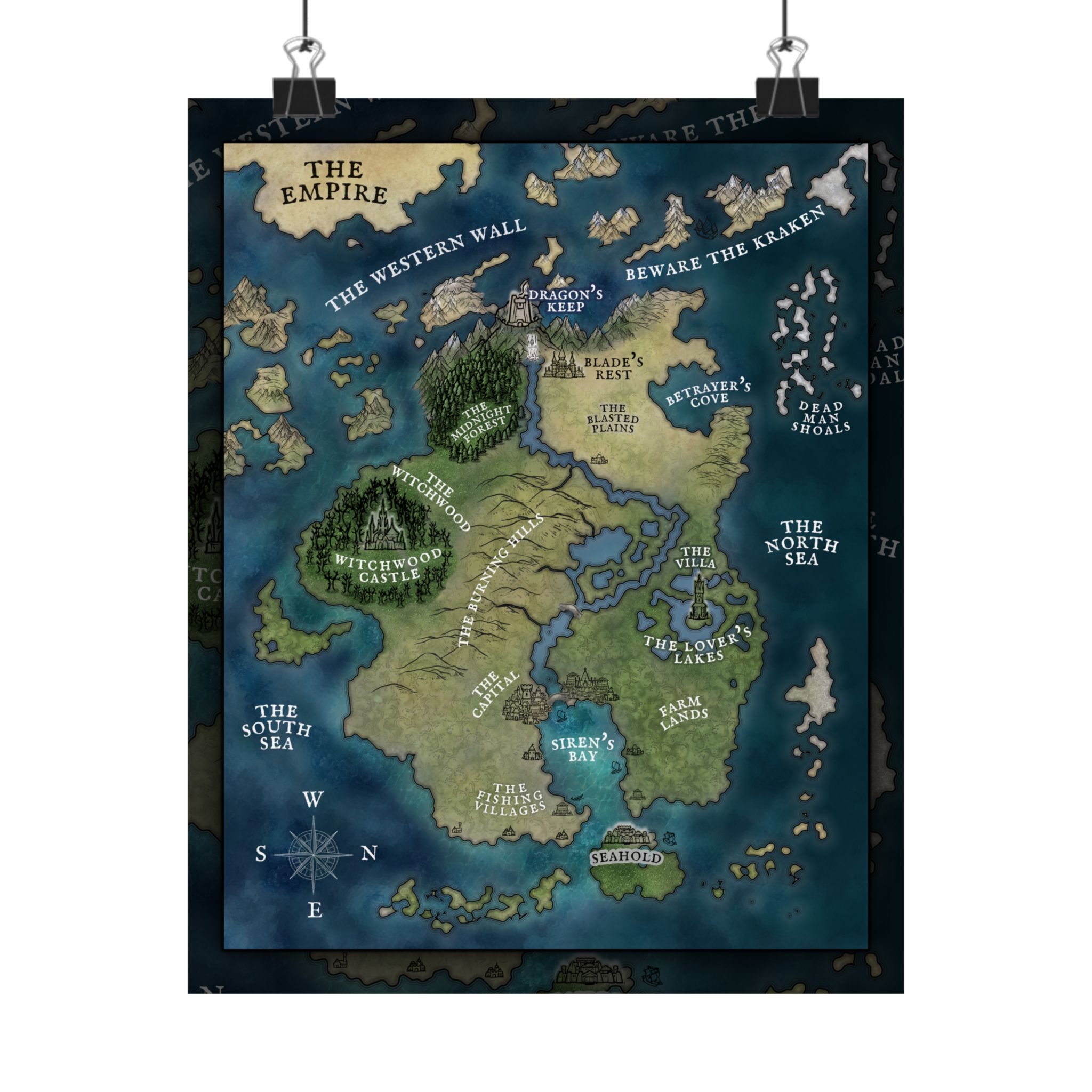 Sheltered Lands Map (Poster)