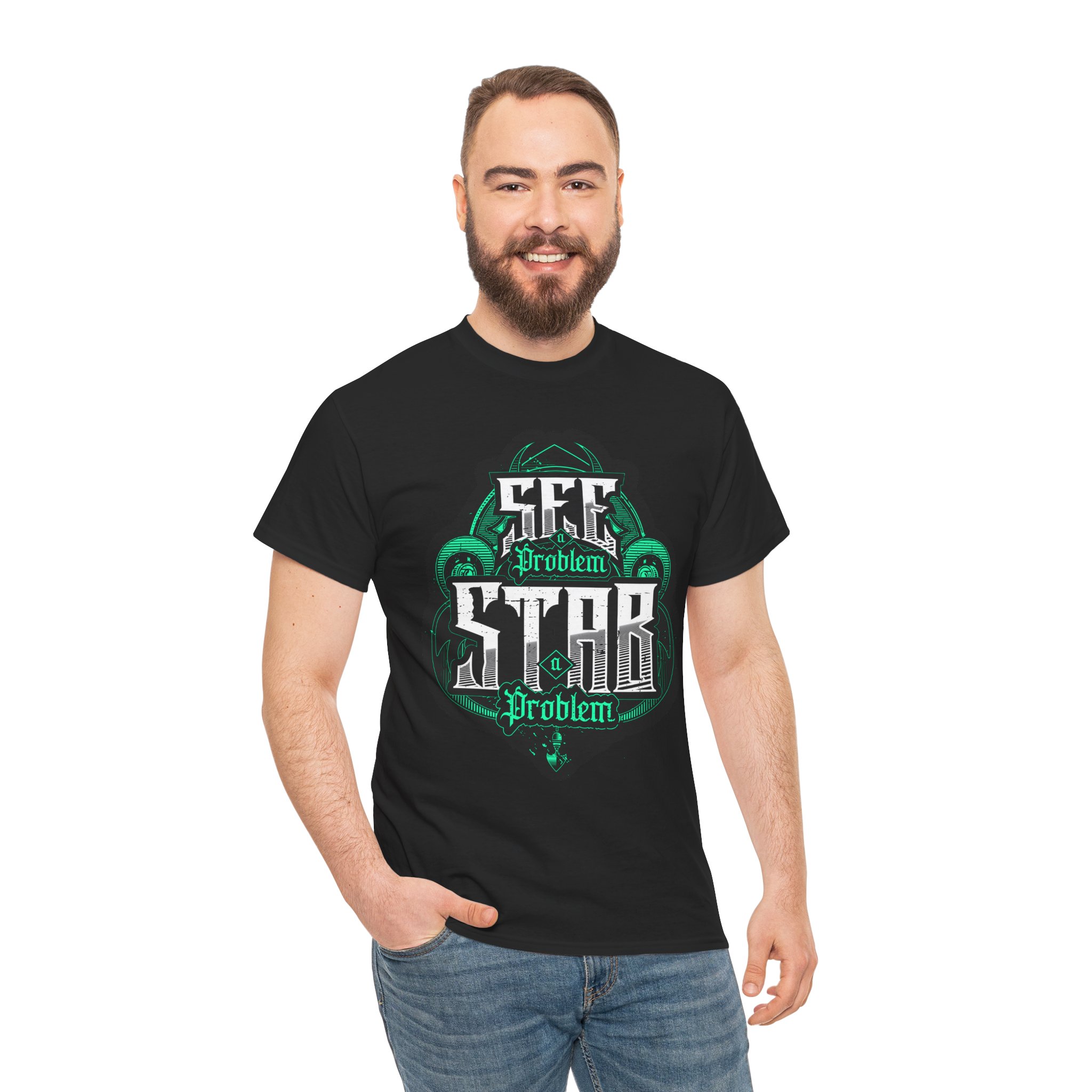 See A Problem Stab a Problem T-Shirt (Green)