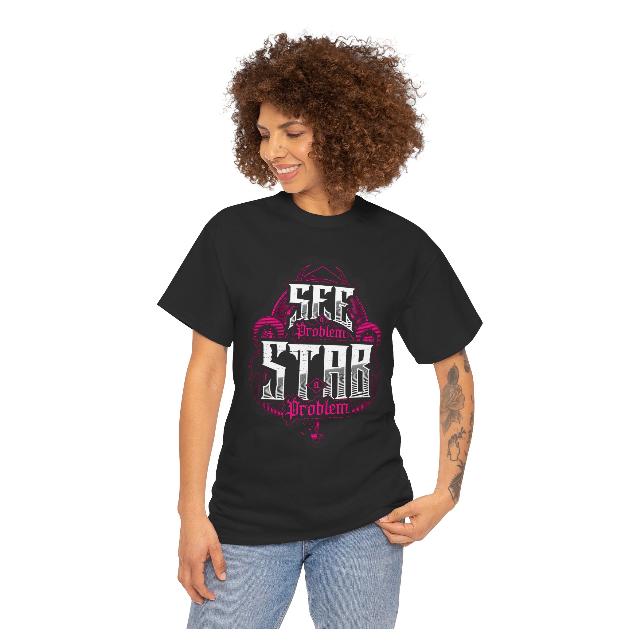 See A Problem Stab a Problem T-Shirt (Pink)