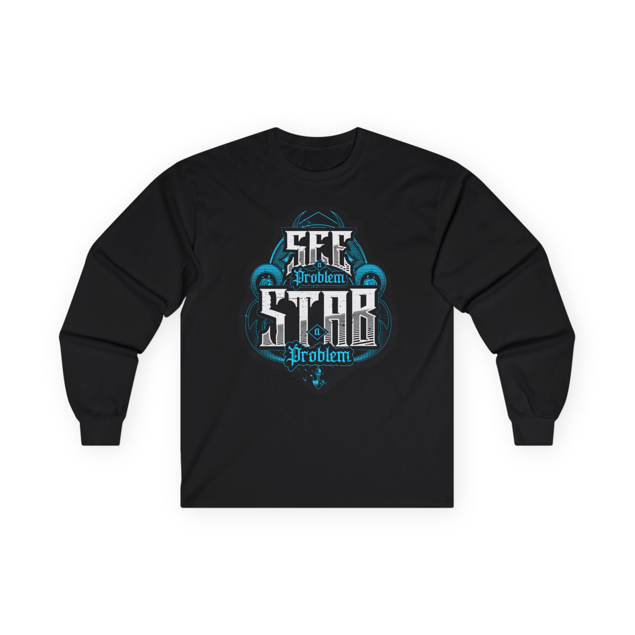 See a Problem Stab a Problem Long Sleeve T-Shirt (Blue)