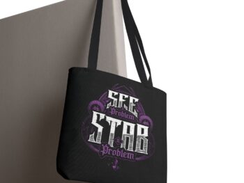 See a Problem Stab a Problem Tote Bag (Purple)