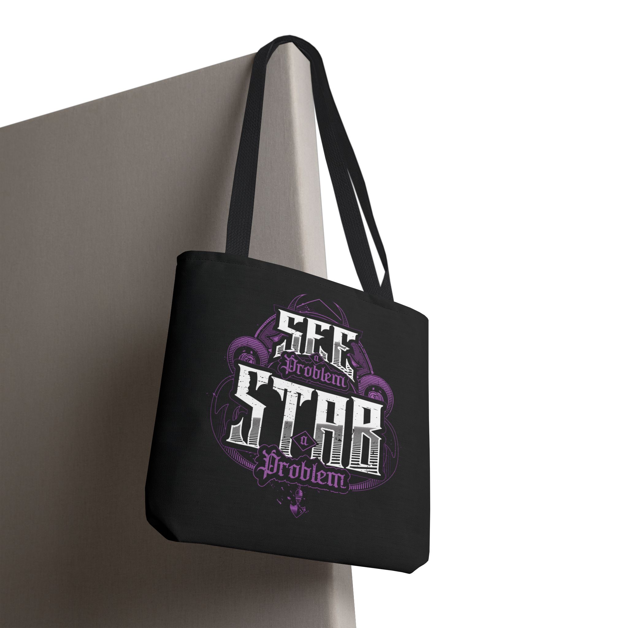 See a Problem Stab a Problem Tote Bag (Purple)