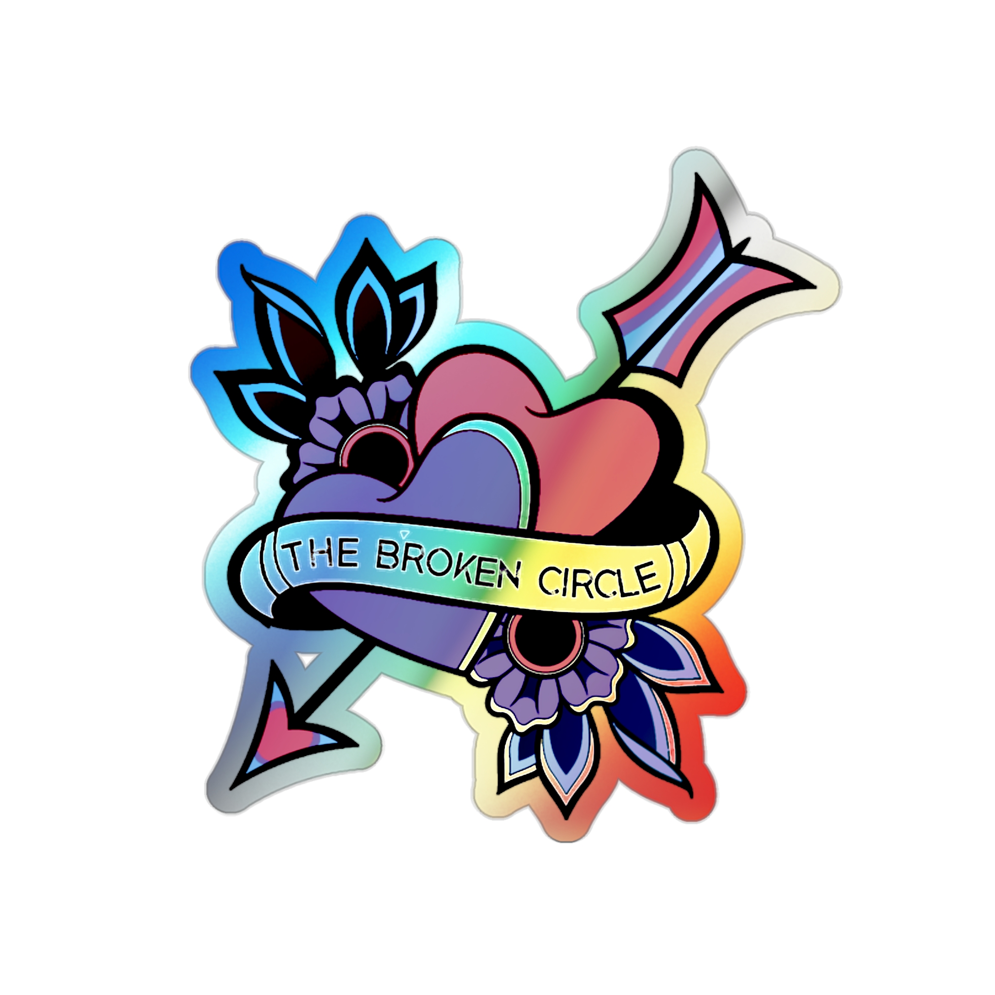 The Broken Circle Logo Holographic Die-cut Sticker