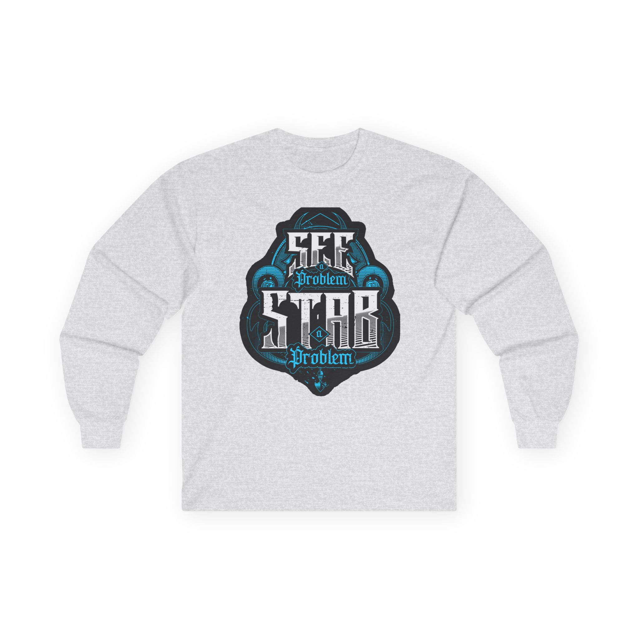 See a Problem Stab a Problem Long Sleeve T-Shirt (Blue) - Image 2