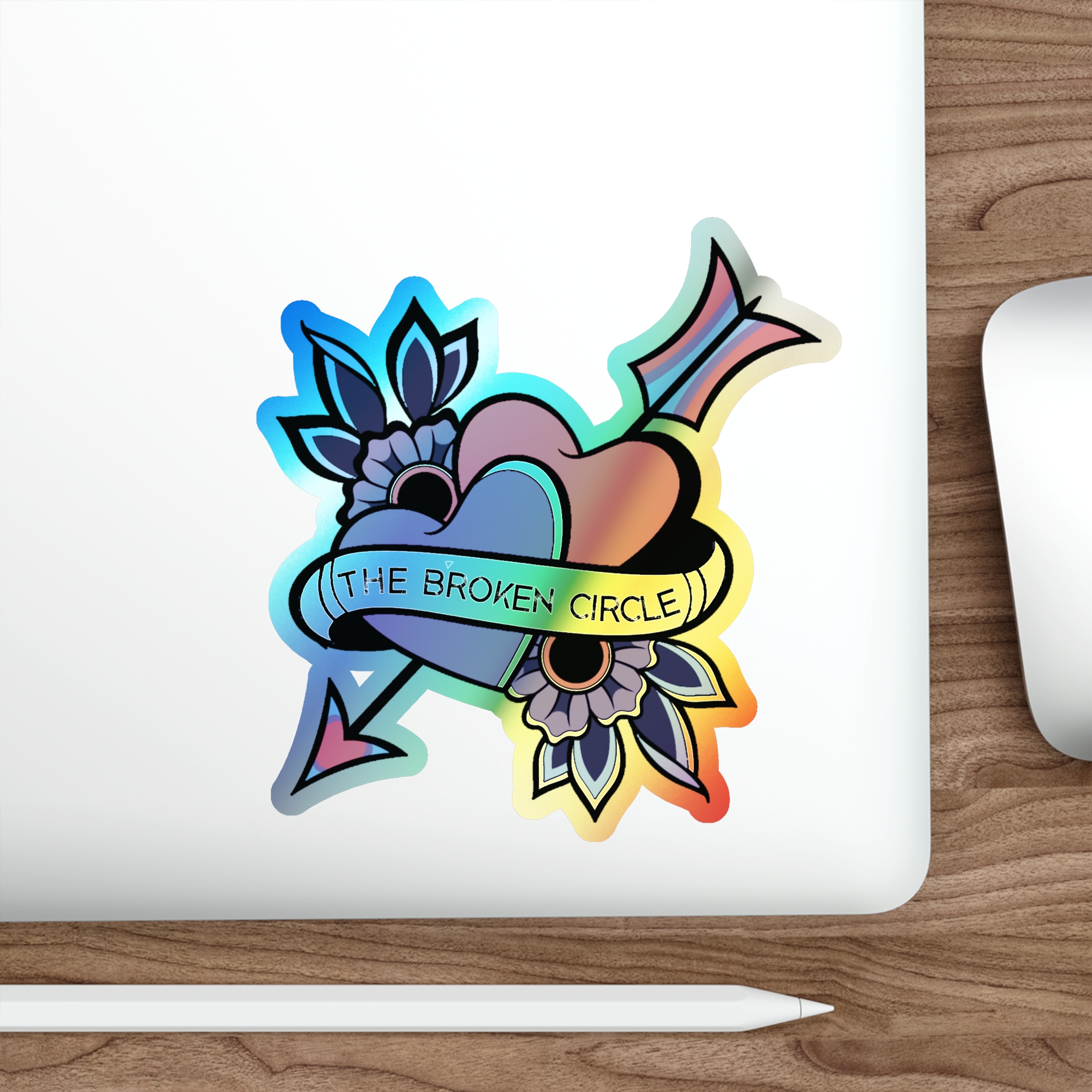 The Broken Circle Logo Holographic Die-cut Sticker - Image 5