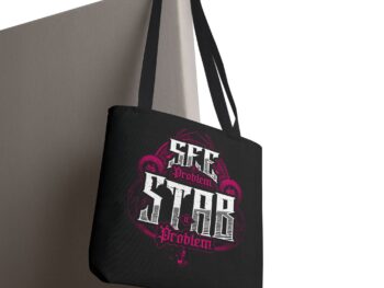 See a Problem Stab a Problem Tote Bag (Pink)