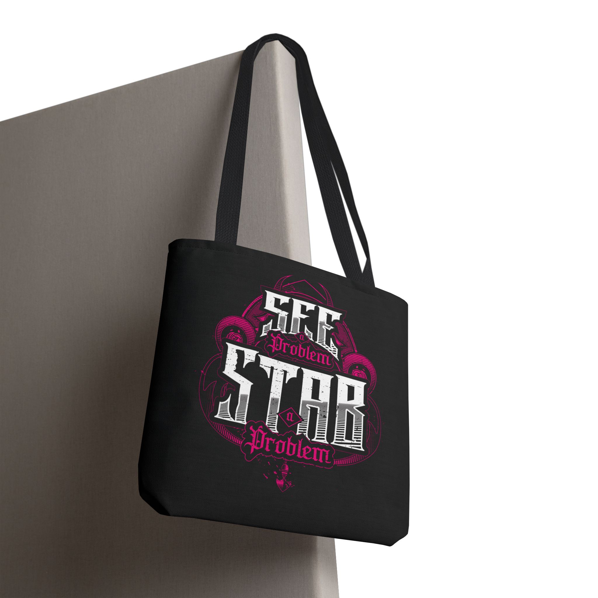 See a Problem Stab a Problem Tote Bag (Pink)