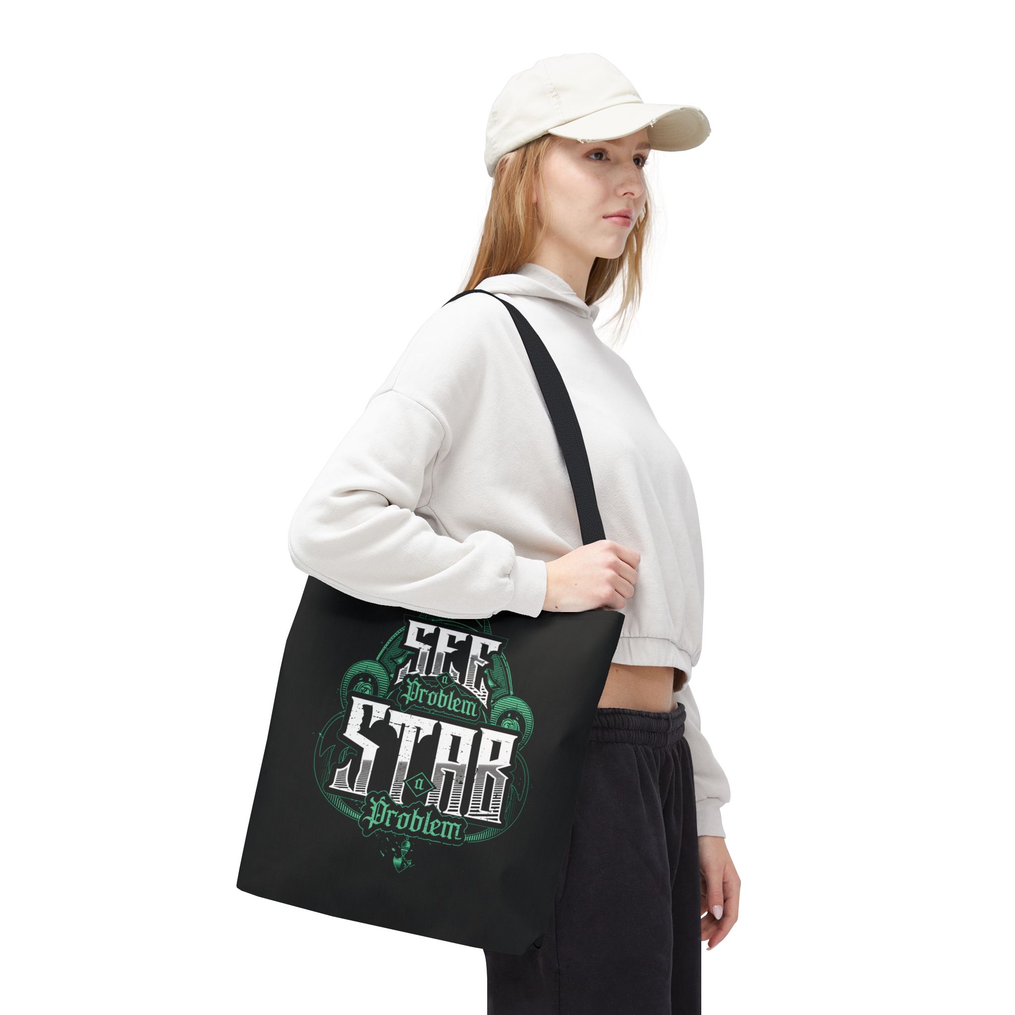 See a Problem Stab a Problem Tote Bag (Green) - Image 4