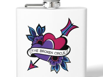 The Broken Circle Logo Flask