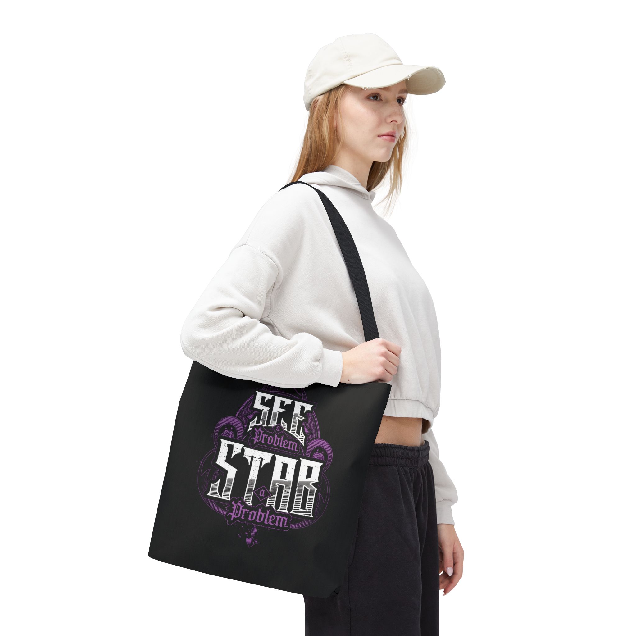 See a Problem Stab a Problem Tote Bag (Purple) - Image 4