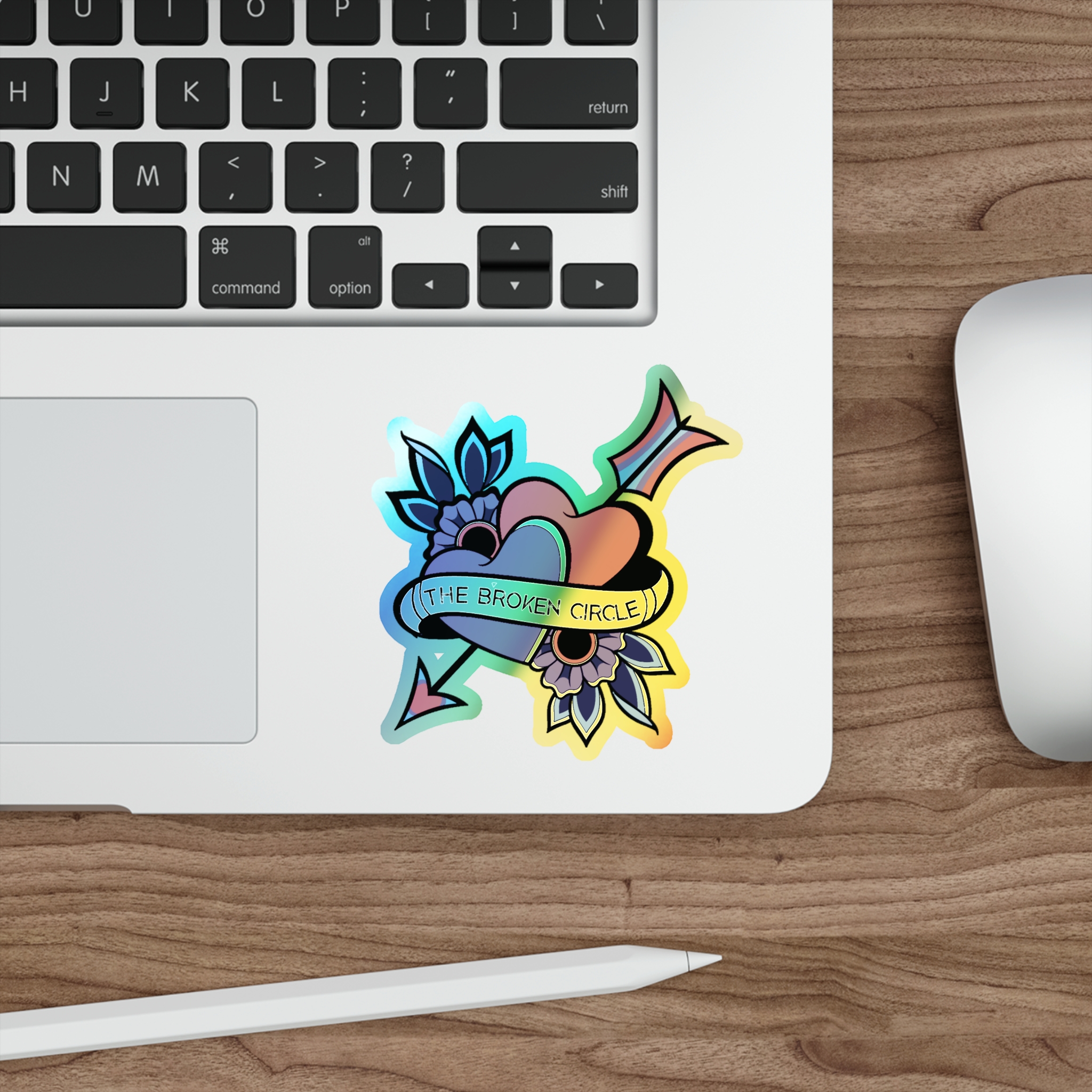 The Broken Circle Logo Holographic Die-cut Sticker - Image 4